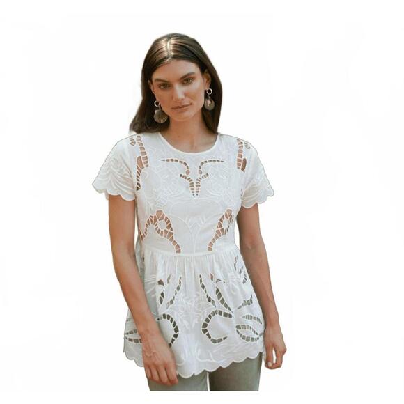 Tops - Guadalupe Chloe Blouse White - XL